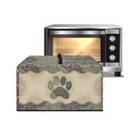 ZIATUBLES Housse anti-poussière pour four à micro-ondes motif patte de chien mandala bohème lavable et anti-poussière pour comptoir, micro-ondes, friteuse à air, grille-pain, accessoires de cuisine, S