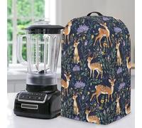 ZIATUBLES Housse de protection anti-poussière avec poignée résistante à l'eau et aux éclaboussures pour machine à café Motif cerf Sika Violet