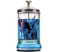 ZIBARBER Bocal de désinfection en verre pour manucure, pédicure, outils de salon de coiffure