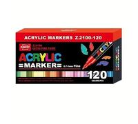 ZiBeef - Ensemble de marqueurs d'art à pointe fine de 120 couleurs, séchage rapide en plastique de couleurs mélangées, marqueur professionnel pour esquisse graphique et illustration