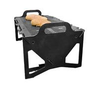 Zibeem Barbecue Au Charbon Pliable,Grill de Camping avec Bac à Braises - Support Robust Gril Fumoir pour Cuisson Extérieur Jardin Balcon Plage Voyage