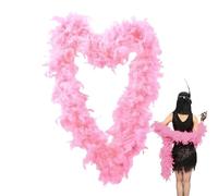 Zibeem Boa En Plumes De 2 Mètres - Accessoire De Déguisement Moelleux Pour Femmes Et Filles - Idéal Pour Carnaval, Noël, Fête De Mariage Et Danse