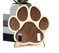 Zibeem Cadre Commémoratif pour Animal De Compagnie - Mignon Ornement en Bois en Forme de Patte,Cadre Mémorial en Forme de Patte pour Chat - pour Sympathie et Souvenir la Perte d'un Animal de