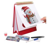 Zibeem Calendrier Art Gemme 2026 | Kit de Peinture de Calendrier de Bureau Debout 2026 - Fournitures Créatives pour Noël Maison École Bureau Table Adultes Débutants