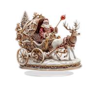 Zibeem Décorations De Noël pour Table, Figurines De Table Père Noël Renne en Acrylique Design Plat, Accessoires Multifonctionnels pour Ambiance de Fêtes pour Chambre Salon Jardin Intérieur et