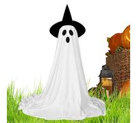 Zibeem Décorations Fantôme Halloween, Fantôme Fonctionnant sur Piles pour Décoration Intérieure avec Guirlandes Lumineuses à Télécommande, Accents Déco Maison Mysterieux pour Salle d'Évasion, Fête,