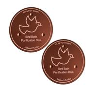 Zibeem Disque Cuivre pour Bain d'oiseaux 2 Pièces | Cuivre pour Bassin Oiseaux | Plateau Purificateur avec Support Triple Point pour Fontaine Extérieur Jardin Bassin Colibri Toute Saison