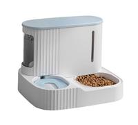 Zibeem Distributeur de Nourriture et d'eau Automatique pour Chat | 2 en 1 Abreuvoir pour Animaux | Doseur Détachable De Croquettes pour Chat De 3L - pour Chaton Chiot Maison Intérieur Vacances