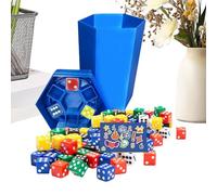 Zibeem Jeux de Dés pour Adultes - Jeu De Société Au Rythme Rapide avec Dés,2 à 6 Joueurs Stratégie Ados Adultes Fêtes École Maison Voyage