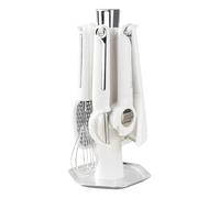 Zibeem Kitchen Tool Set,Fouet À Oeufs Avec Support De Rangement | Accessoires de Cuisine Comprenant Ouvre Bouteille Éplucheur Râpe Fouet et Tamis - Ustensiles de Cuisson