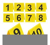 Zibeem Marqueurs De Scène De Crime - Numéros pour Scène de Crime | Plaques Numérotées en Acrylique Lot de 10 Accessoires Fête Cluedo Murder Halloween
