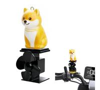 Zibeem Statue de Chien - Sculpture Éclairée Motocyclette,Figurines Animaux Miniatures Énergie Éolienne - Décor Guidon Moto Scooter Femmes Cyclisme Extérieur