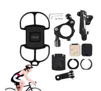 Zibeem Support Téléphone Moto - Pince Universelle Réglable et Anti-Chocs - Support Guidon Téléphone - pour Vélo Route Et Montagne Navigation Enregistrement Vidéo Streaming Appels