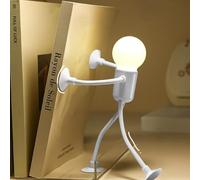 Zibeem Veilleuse De Sport Amusante À Forme Variable, Veilleuse Mignonne En Forme D'ampoule, Lumière LED Créative, Veilleuses De Forme DIYs Avec Ventouse, Lampe De Lecture LED Amusante