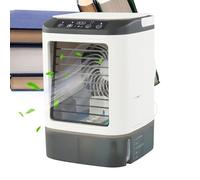 Zibeem Ventilateur de Climatisation Portable | Humidificateur à Soufflerie USB pour Chambre - Ventilateur LED 3 Vitesses Pour Chambre Camping-Car Garage Appartement