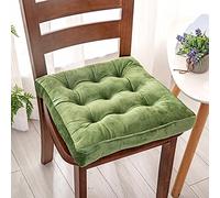ZIBENE Coussin Carré Epais 50x50 De Sol, Galette pour Chaise Bistrot CarréEs, Lot De 2 Coussins Chaises IntéRieur Confortable Haut De Gamme Velours De Cristal, Double Face à Utiliser Vert