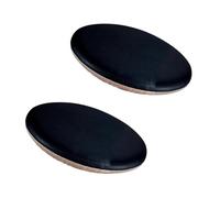 ZIBENE Coussin de Chaise Rond 30 cm Housse ImperméAble, Galette de Chaise Ronde Lot De 2, Coussins pour Chaises De Jardin en Cuir, Facile à Enlever et à Nettoyer, Epais Mousse à MéMoire de Forme Noir