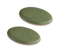 ZIBENE Coussin de Chaise Rond 30 cm Housse ImperméAble, Galette de Chaise Ronde Lot De 2, Coussins pour Chaises De Jardin en Cuir, Facile à Enlever et à Nettoyer, Epais Mousse à MéMoire de Forme Vert