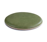 ZIBENE Coussin Rond 40cm Epais, Galette De Chaise Ronde en Cuir, Coussins De Chaise D'IntéRieur, Mousse à MéMoire De Forme Coussin De SièGe De Salon Jardin 40x40 Impermeable Dehoussable Vert