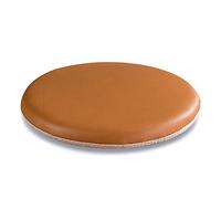 ZIBENE Coussin Rond 40cm Epais, Galette De Chaise Ronde en Cuir, Coussins De Chaise D'IntéRieur, Mousse à MéMoire De Forme Coussin De SièGe De Salon Jardin 40x40 Impermeable Dehoussable Marron Clair