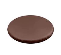 ZIBENE Galette Chaise Bistrot, Coussins De Chaises Dehoussables, Galette de Chaise Scandinave Ronde Interieures Exterieures 40cm, Anti-DéFormation Mousse à MéMoire De Forme Lignees Marron