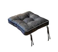 ZIBENE Galette De Chaise 40x40 Epaisseur 8cm, Coussin De SièGe pour Chaise De Salle à Manger Carré, Support Ergonomique pour Chaise De Bureau, Chaise en Rotin, Chaise De Bureau Anthracite
