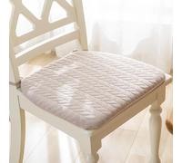 ZIBENE Galette De Chaise 40x40 Lot De 6, Galette De Chaise De Cuisine AntidéRapant et Coussin De SièGe, Coussins De Chaise D'IntéRieur avec Housse Amovible, Coussin De Chaise Semi Circulaire Beige