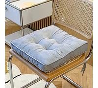 ZIBENE Galette De Chaise Carré à Scratch, Coussins De Chaises Exterieures 40x40, Doux Respirant Velours De Cristal Coussins De Chaise D'IntéRieur Carré Lavable, Super éPais Moelleux Gris Clair