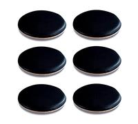 ZIBENE Galette De Chaise Ronde 40cm Lot De 6, Coussins De Chaise D'Intã Rieur, Coussin Chaises Cuisine Scandinave Anti Taches Facile à Nettoyer, Galette Chaises Cuir Salle à Manger pour L'éTé Noir