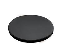 ZIBENE Galette de Chaise Ronde pour Chaise Bistrot, Coussins Chaises Scandinaves, DéHoussable AntidéRapante Coussins de Chaise D'IntéRieur Exterieur, avec ImperméAble Similicuir Housse Noir, 30cm