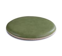 ZIBENE Galette De Chaise Scandinave Ronde, Galette De Chaise Impermeable Ecru Dehoussable 35x35, Epais Mousse à MéMoire De Forme Coussins De Chaise D'IntéRieur Rond 30cm en Cuir pour Jardin Bar Vert