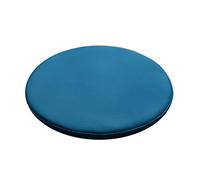 ZIBENE Galette pour Chaise Ronde CASA, Coussins De Chaise D'IntéRieur Dehoussable, Mousse à MéMoire Galette Chaises Scandinave en Cuir Impermeable Anti Taches pour Salon Jardin Exterieur Bleu, 40cm