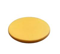 ZIBENE Galette pour Chaise Ronde CASA, Coussins De Chaise D'IntéRieur Dehoussable, Mousse à MéMoire Galette Chaises Scandinave en Cuir Impermeable Anti Taches pour Salon Jardin Exterieur Jaune, 40cm