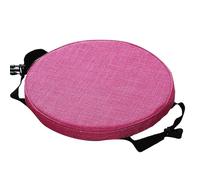 ZIBENE Galette Ronde 35 cm pour Tabouret de Bar, Coussin Tabouret Rond 35 cm avec Boucle De Sangle, Galette De Chaise DéHoussable Lavable Ronde D'IntéRieur AntidéRapant éPais Coussin Rose