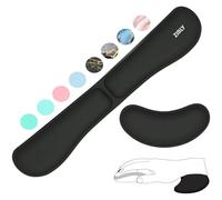 ZIBLY Ensemble repose-poignet pour clavier et souris - Coussin ergonomique antidérapant pour poignet - Saisie facile, soulagement de la douleur - Mousse à mémoire de forme en gel soyeux de qualité