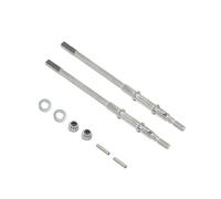 ZIBOXI AR44 AXLES Joint Avant et arrière CVD Arbre de Transmission Dogbone for RC 1/10 Axial SCX10-II 90046 90047 Convient for Jeep Wrangler(Silver Rear)