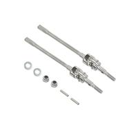 ZIBOXI AR44 AXLES Joint Avant et arrière CVD Arbre de Transmission Dogbone for RC 1/10 Axial SCX10-II 90046 90047 Convient for Jeep Wrangler(Silver Front)