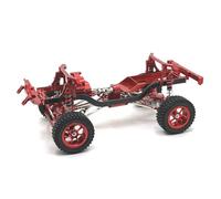 ZIBOXI Ensemble de Cadre de châssis de Voiture RC avec Arbre d'entraînement d'amortisseur d'essieu for MN MN128 MN86 G500 1/12 pièces de Voiture RC(Red)