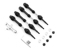 ZIBOXI Lot de 4 Arbres de Transmission Avant et arrière CVD for Voiture radiocommandée Traxxas Slash Rustler Hoss Stampede VXL 4x4 1/10, Noir