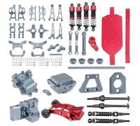 ZIBOXI MJX 14210 14209 H14BM Ensemble de Bras oscillants de Suspension, Tour d'amortisseur, kit d'assemblage de Direction, pièces de Mise à Niveau RC(Titanium Set 2)