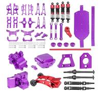 ZIBOXI MJX 14210 14209 H14BM Ensemble de Bras oscillants de Suspension, Tour d'amortisseur, kit d'assemblage de Direction, pièces de Mise à Niveau RC(Purple Set 2)