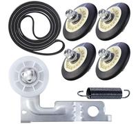 ZIBOXI Rouleau de tambour de sèche-linge 4581EL2002C, courroie de sèche-linge 4400EL2001A, poulie de renvoi et ressort 4561EL3002A compatibles avec les sèche-linge LG et Kenmore