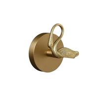 ZIBRALUL Laiton sans Poinçon Clé Crochet Support De Support Animal Plante Tenture Murale Décoration Manteau Chapeau Support De Rangement Salle De Bain Cuisine Pendentif Cintre, G