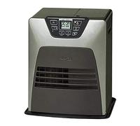 ZIBRO LC DX32 Poêle à combustible électronique, portable, 3200 W, argenté, noir, 21 m2-52 m2, sans installation, thermostat réglable hebdomadaire [Classe d'efficacité énergétique A]