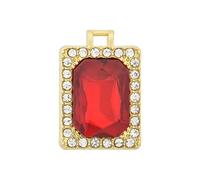 Zicdije Lot de 20 breloques carrées en cristal - Grands pendentifs rectangulaires en forme de diamant - Perles délicates en verre - Pour fabrication de bijoux, projets de bricolage, Verre, Strass