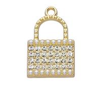 Zicdije Lot de 20 breloques en strass plaqué or - Accessoires pour colliers, bracelets, bijoux, loisirs créatifs, Small, Alliage d'acier, Pierre précieuse