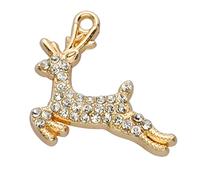 Zicdije Lot de 20 breloques en strass plaqué or - Accessoires pour colliers, bracelets, bijoux, loisirs créatifs, Acier allié, Strass