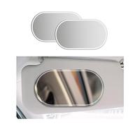 Ziciner Lot de 2 miroirs de courtoisie en acier inoxydable pour pare-soleil de voiture, miroir de maquillage universel pour femme, petite amie, accessoires de voiture (ovale, taille L)