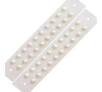 Zickdom Autocollants d'acupression auriculaire - Patchs de bien-être à usage unique pour la relaxation, le soulagement du stress et la beauté Large pearls - 40 PCs