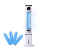 Zickdom Climatiseur Mobile Évaporation 4L - Rafraîchisseur d'Air Portable 3-en-1, avec télécommande,Oscillation 80°, Minuterie 12h,Commande à distance, Silencieux pour Chambre et Bureau white